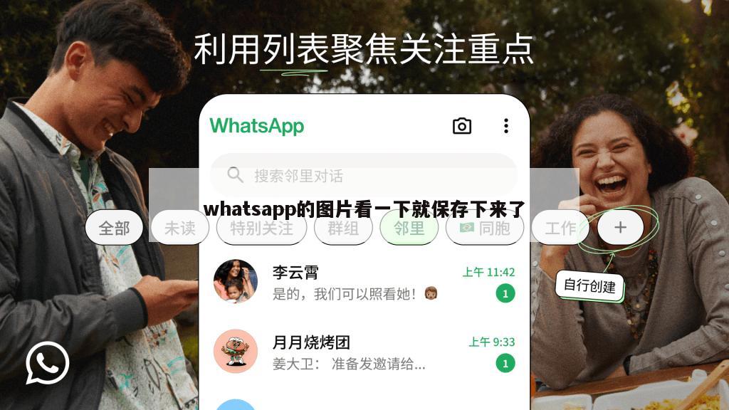 whatsapp的图片看一下就保存下来了